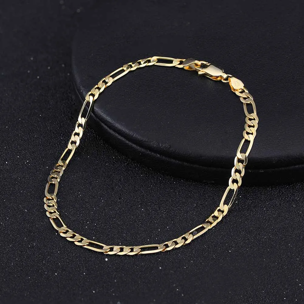 ORSA JEWELS 100% Soild 925 Sterling Silver Chain Bracelets Simple Stackable Chain Bracelets Gfts Women Men Versatile Bracelet