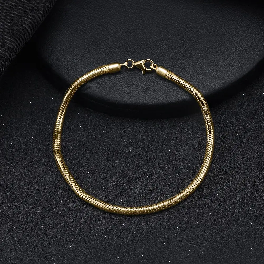 ORSA JEWELS 100% Soild 925 Sterling Silver Chain Bracelets Simple Stackable Chain Bracelets Gfts Women Men Versatile Bracelet