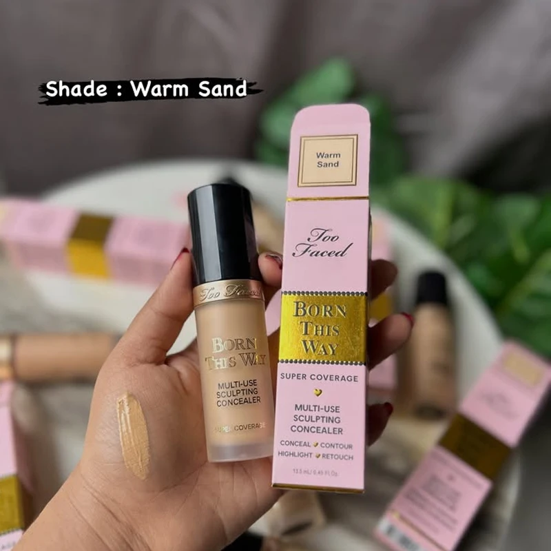 Too Faced Makeup Born Super Coverage Multi-Use Concealer with Hyaluronic Acid Retouches Wide Range Of Flawless Shades 13.5ml
