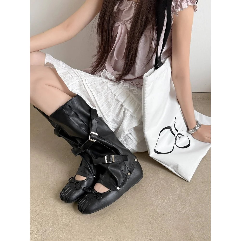 Retro Western Buckle Ankle Boots Suede-like Wedge Heel Foldable Short Boots for Casual Wear