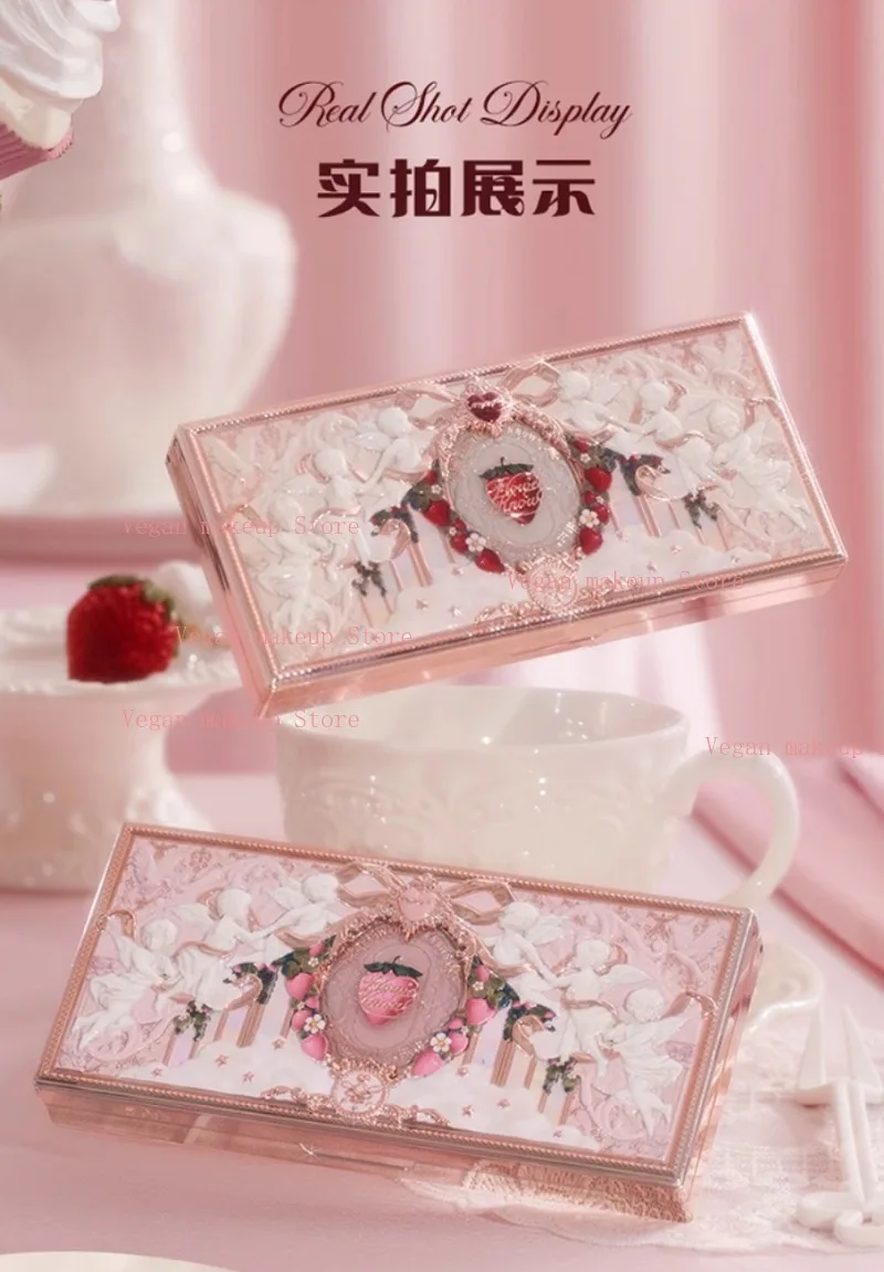 Flowerknows Strawberry Cupid Collection Facial Complexion Palette Blush Eyeshadow Highlighter Flower Know Face Bronzer Palette