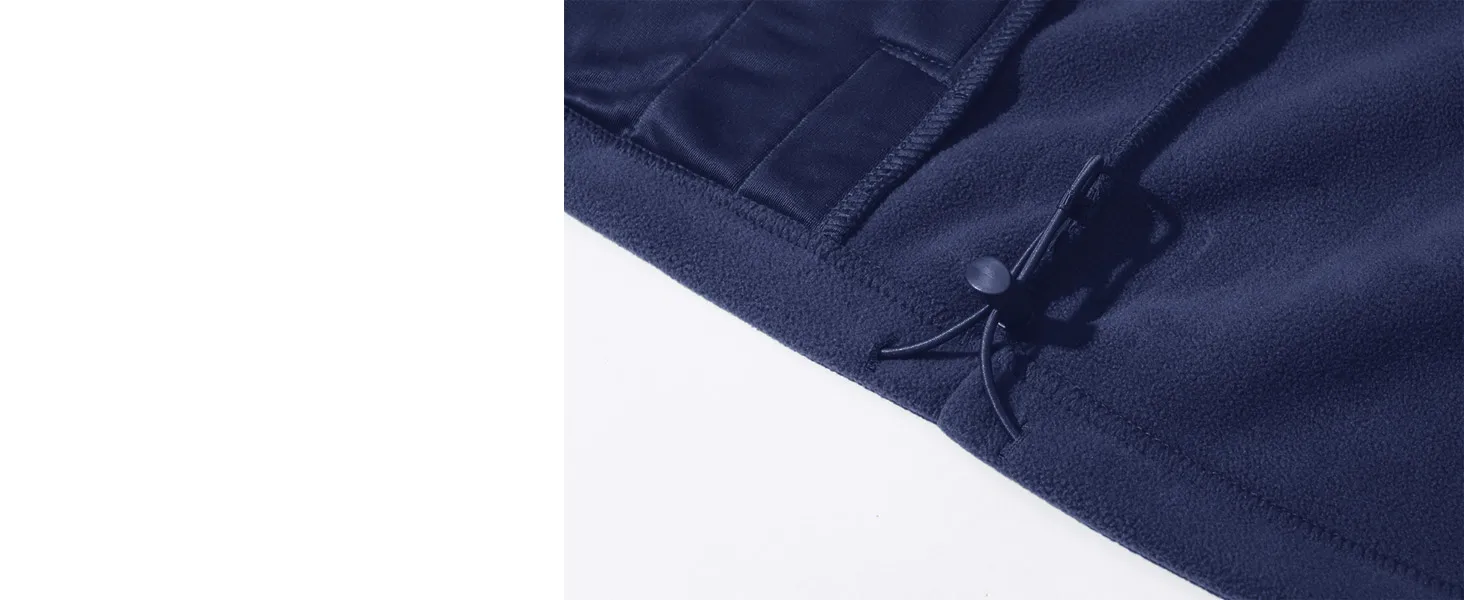 TACVASEN Men's Thermal Warm Fleece Jacket Stand Collar Full Zip Windbreaker Multiple-pockets Outerwear Working Hiking Coat
