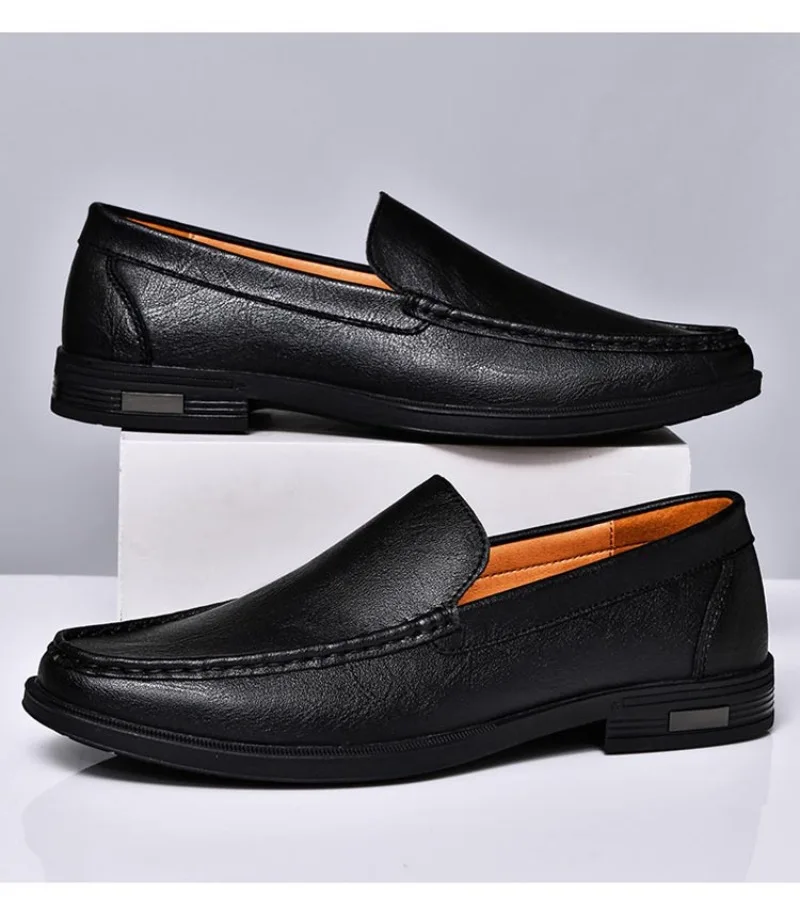 Genuine Leather Men's Shoes Classics Business Dress Shoes Moccasins Slip on Loafers Driving Shoes for Men Casual Shoe Big SIze48