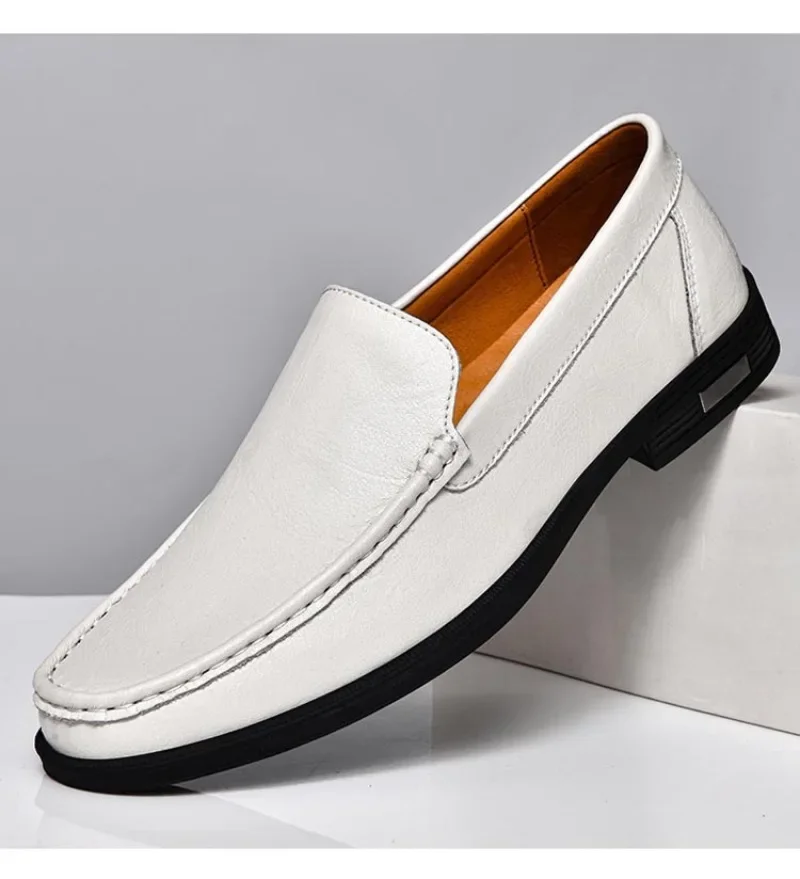 Genuine Leather Men's Shoes Classics Business Dress Shoes Moccasins Slip on Loafers Driving Shoes for Men Casual Shoe Big SIze48