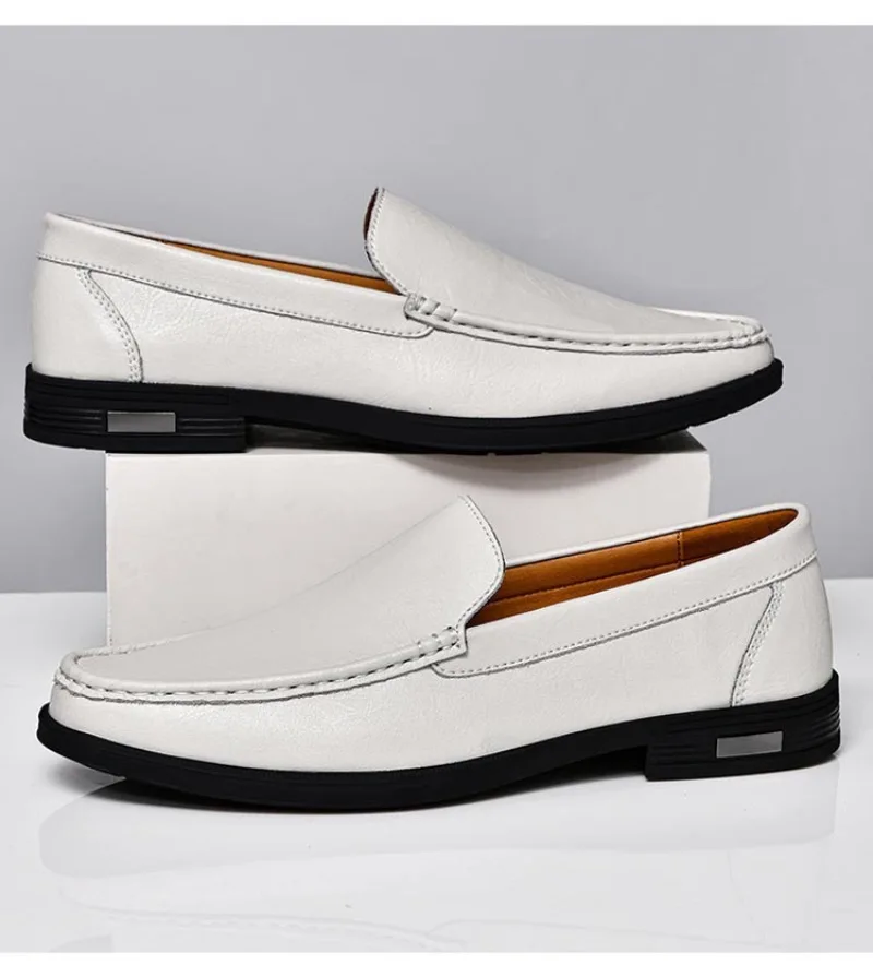 Genuine Leather Men's Shoes Classics Business Dress Shoes Moccasins Slip on Loafers Driving Shoes for Men Casual Shoe Big SIze48