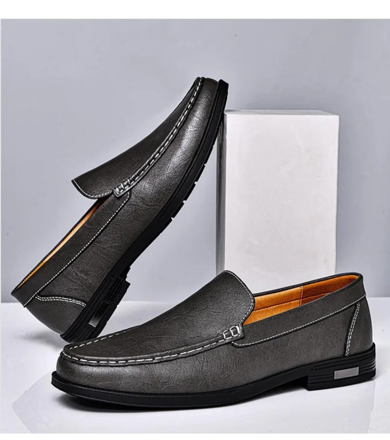 Genuine Leather Men's Shoes Classics Business Dress Shoes Moccasins Slip on Loafers Driving Shoes for Men Casual Shoe Big SIze48