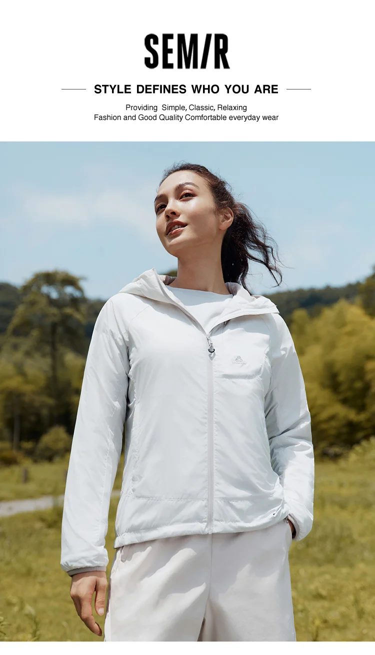 Semir Cotton Coat Women Three-Resistant Outdoor Raglan Sleeve Slim Hooded 2025 New Winter Heat-Generating Light Inner Wear