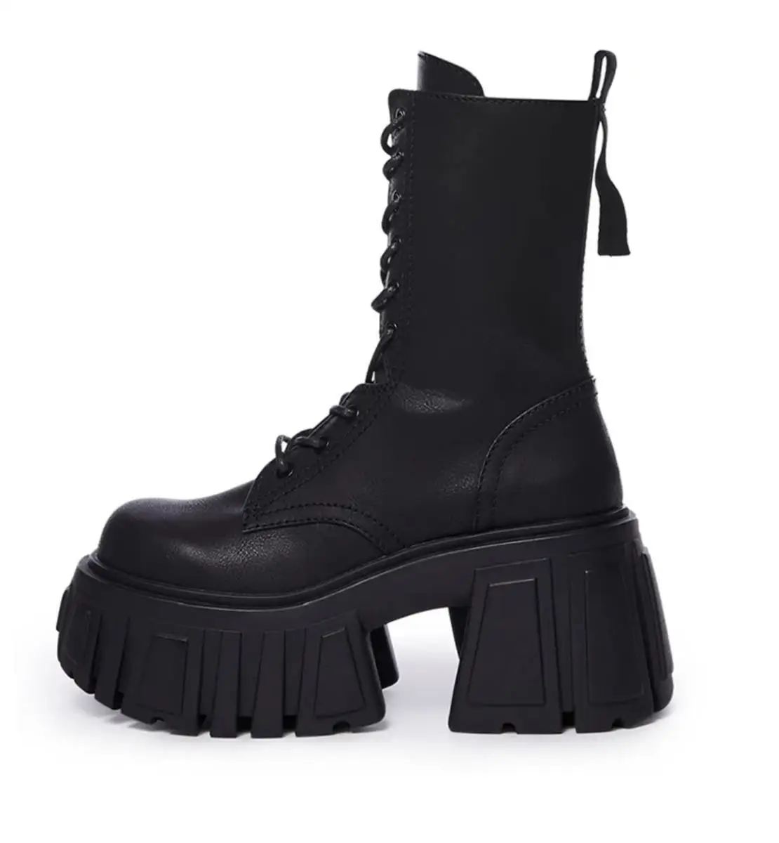 2025 New Cosplay Pumps Women Super High 10cm Thick-Soled Shoes British Style Punk Gothic Booties Platform Thigh High Boots