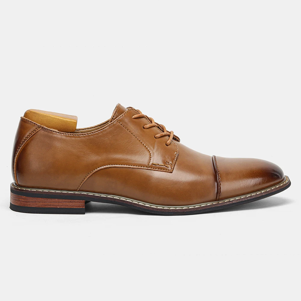 Men's Dress Shoes Fashion Comfortable 2025 Brand Leather Shoes Men