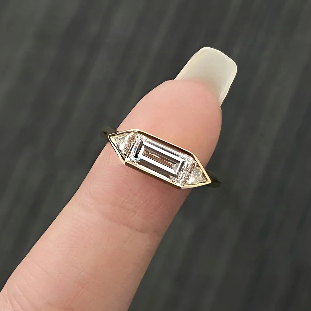 BXINY 1.4CT Moissanite Rings 925 Sterling Silver for Women Solitaire Lab Diamond Wedding Band Gifts Minimalist Jewelry with GRA