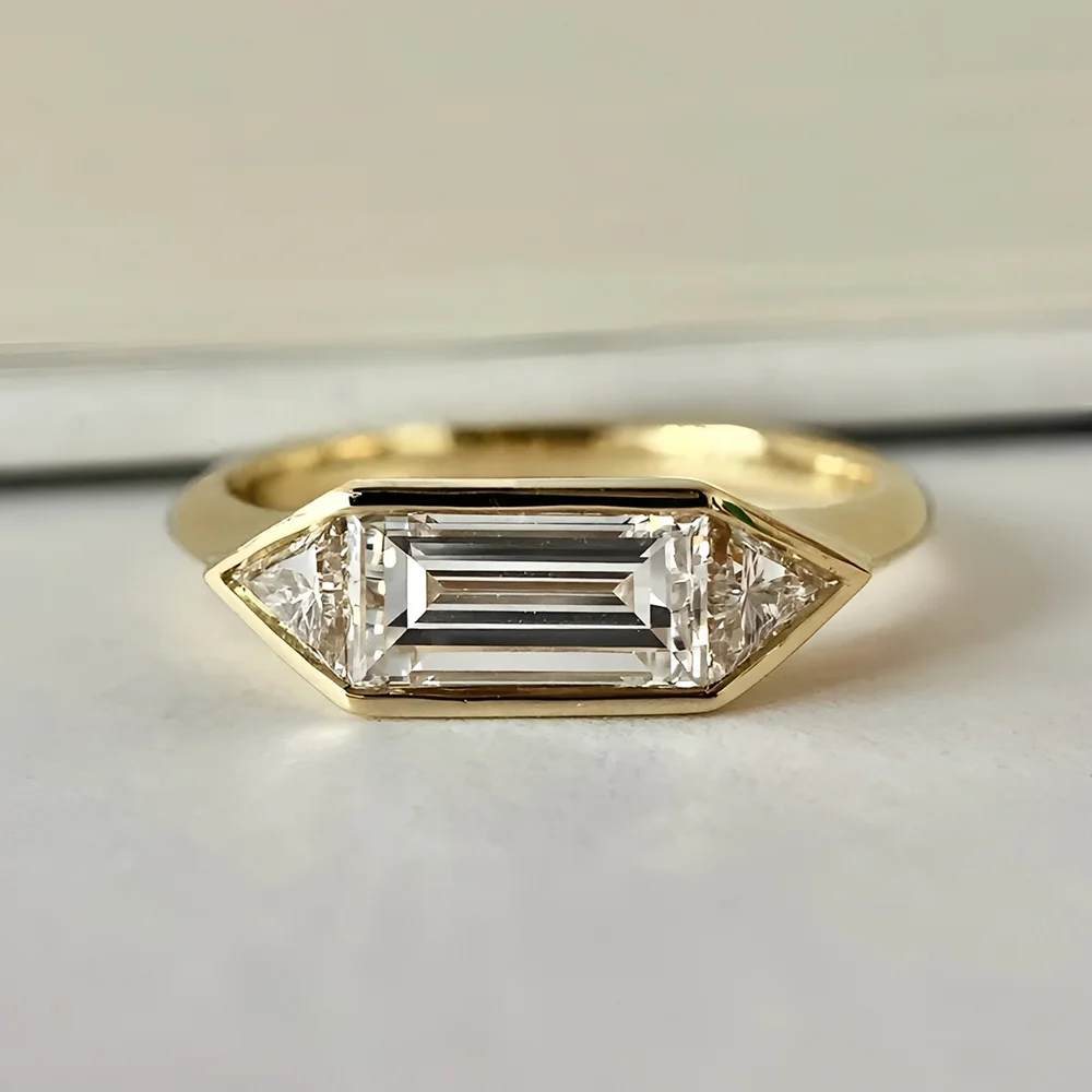 BXINY 1.4CT Moissanite Rings 925 Sterling Silver for Women Solitaire Lab Diamond Wedding Band Gifts Minimalist Jewelry with GRA