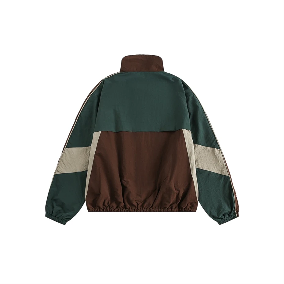Vintage Patchwork Jackets Windbreaker Men Harajuku Casual Outdoor Jacket Mens Clothing Streetwear Hip Hop Spring New Jackets