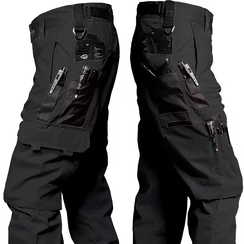 Multi-pocket Work Pants Men Waterproof Straight-leg Cargo Pants Outdoors Wear-resistant Hiking Casual Pants Spring Male Joggers