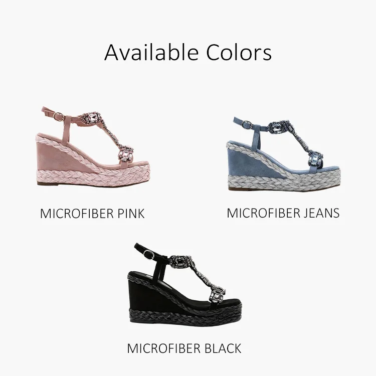 Trendin Mode Women's Velvet High Wedge Sandals 10cm Heel