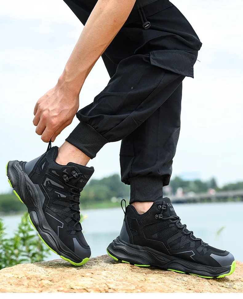 Fashion Men Safety Boots With Steel Toe Cap Anti-smash Work Safety Shoes Men Indestructible Work Hiking Warehouse Shoes
