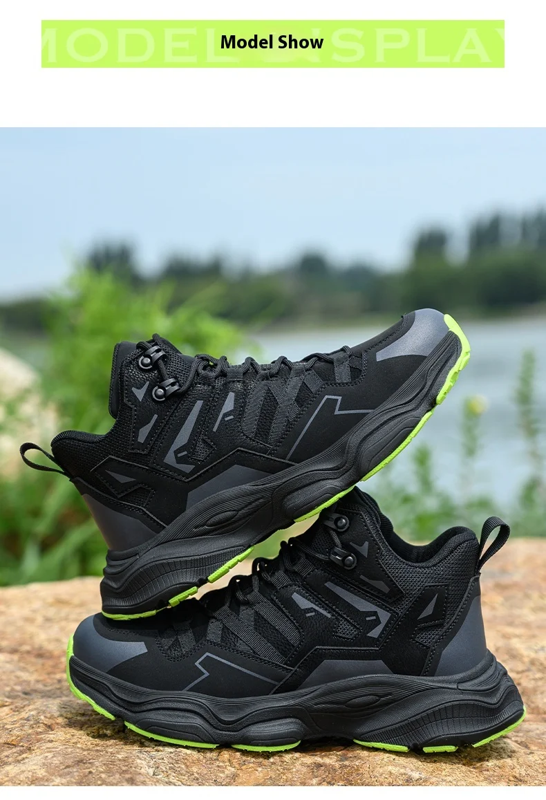 Fashion Men Safety Boots With Steel Toe Cap Anti-smash Work Safety Shoes Men Indestructible Work Hiking Warehouse Shoes