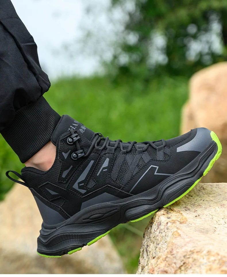 Fashion Men Safety Boots With Steel Toe Cap Anti-smash Work Safety Shoes Men Indestructible Work Hiking Warehouse Shoes