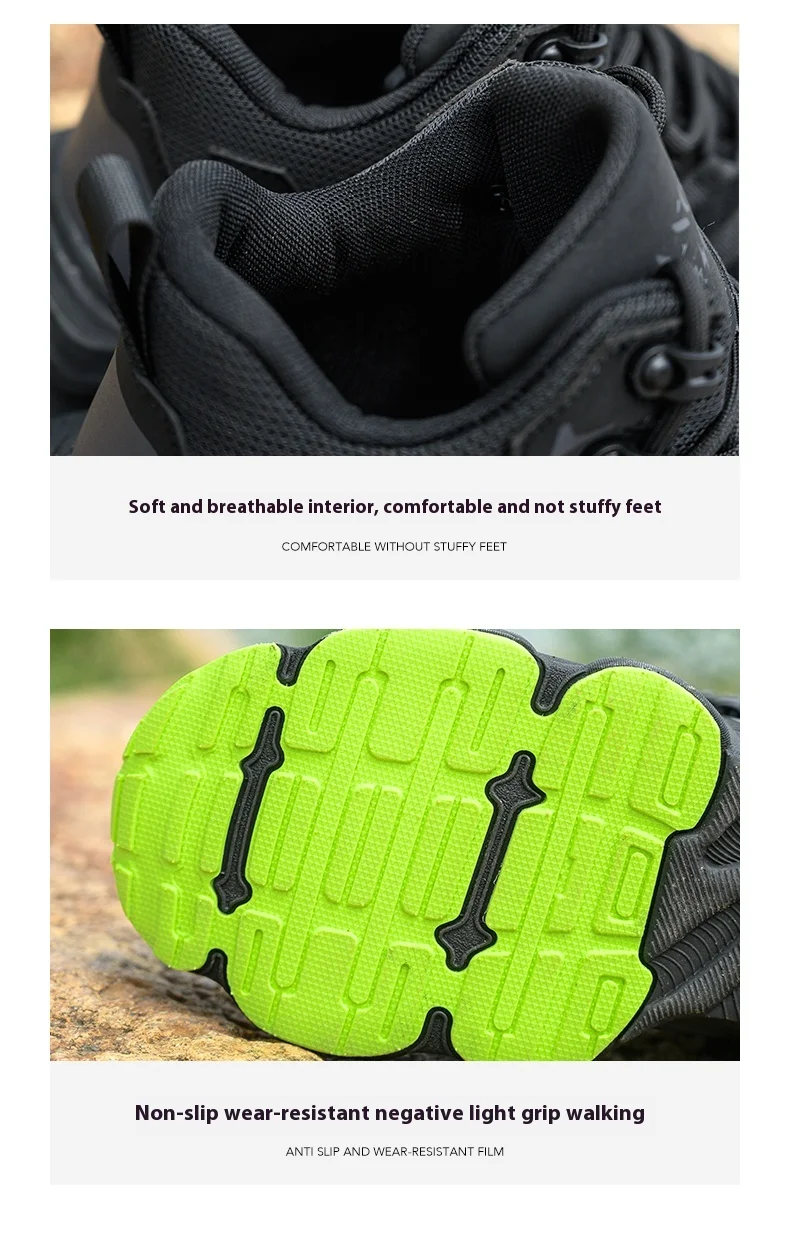 Fashion Men Safety Boots With Steel Toe Cap Anti-smash Work Safety Shoes Men Indestructible Work Hiking Warehouse Shoes