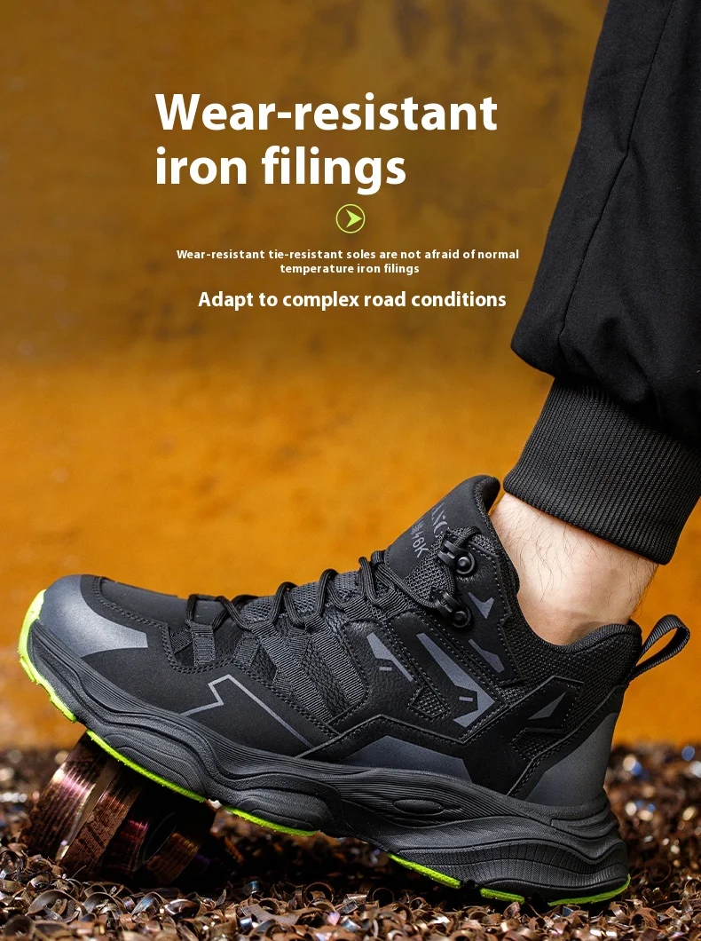 Fashion Men Safety Boots With Steel Toe Cap Anti-smash Work Safety Shoes Men Indestructible Work Hiking Warehouse Shoes