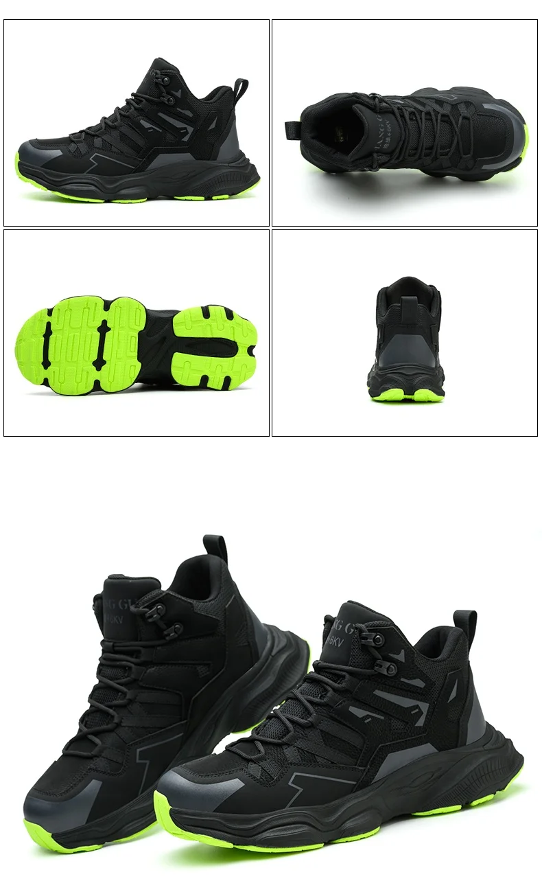 Fashion Men Safety Boots With Steel Toe Cap Anti-smash Work Safety Shoes Men Indestructible Work Hiking Warehouse Shoes