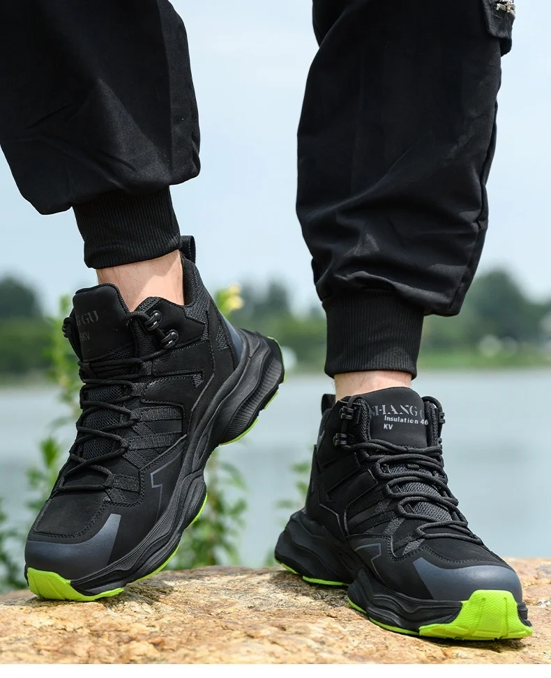 Fashion Men Safety Boots With Steel Toe Cap Anti-smash Work Safety Shoes Men Indestructible Work Hiking Warehouse Shoes