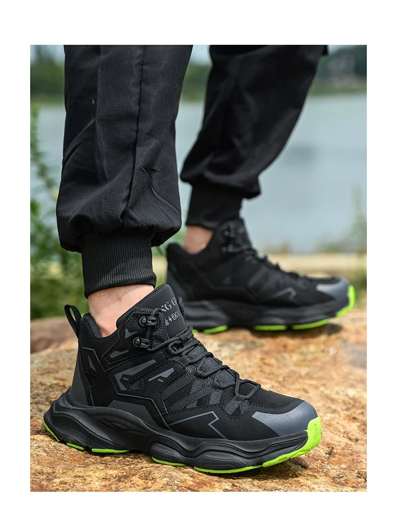 Fashion Men Safety Boots With Steel Toe Cap Anti-smash Work Safety Shoes Men Indestructible Work Hiking Warehouse Shoes