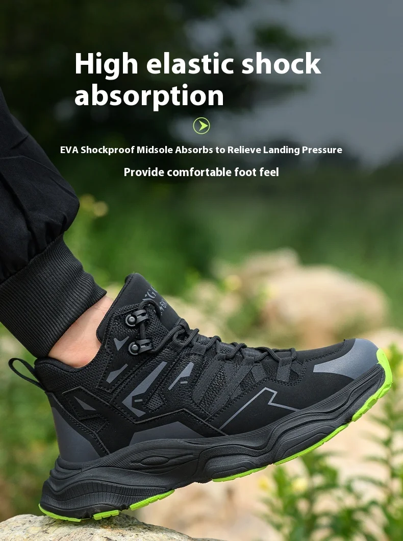 Fashion Men Safety Boots With Steel Toe Cap Anti-smash Work Safety Shoes Men Indestructible Work Hiking Warehouse Shoes
