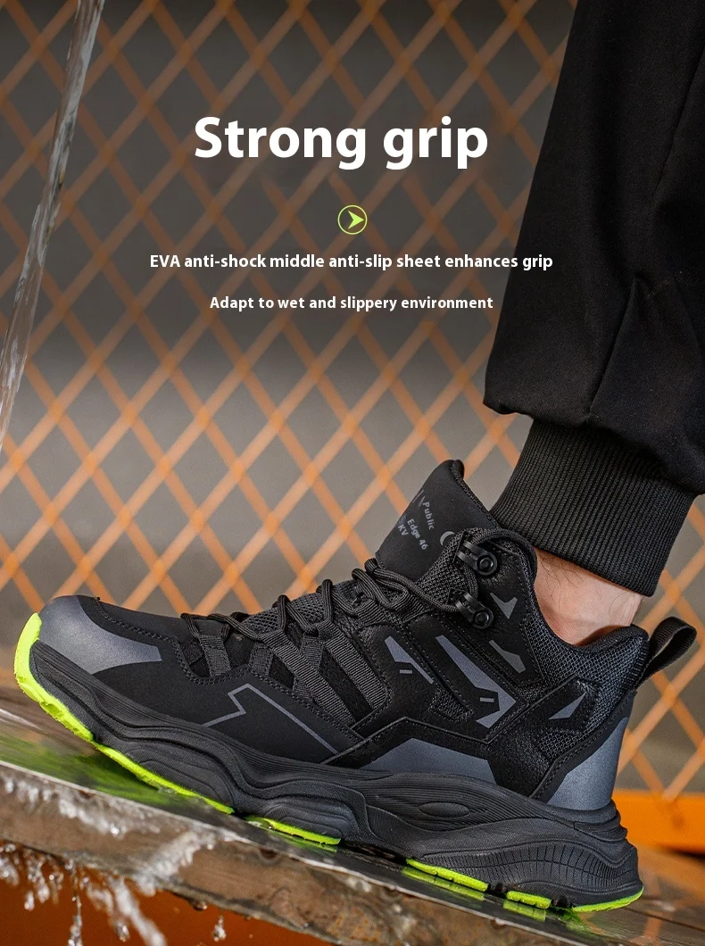 Fashion Men Safety Boots With Steel Toe Cap Anti-smash Work Safety Shoes Men Indestructible Work Hiking Warehouse Shoes