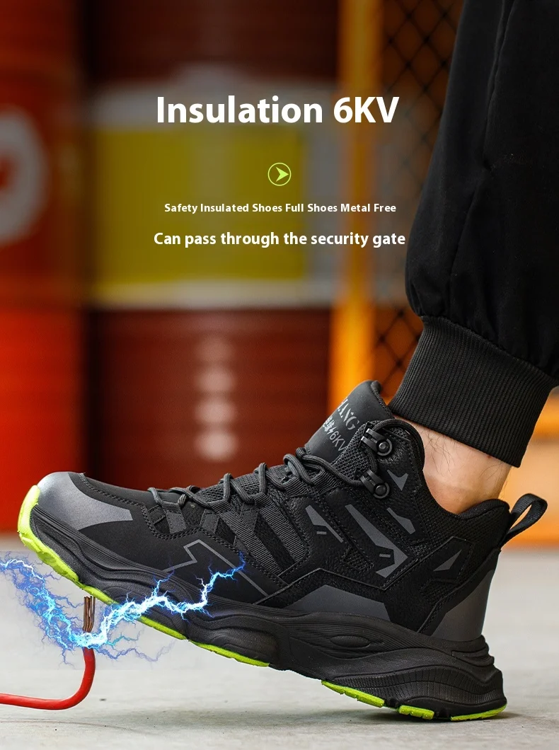 Fashion Men Safety Boots With Steel Toe Cap Anti-smash Work Safety Shoes Men Indestructible Work Hiking Warehouse Shoes