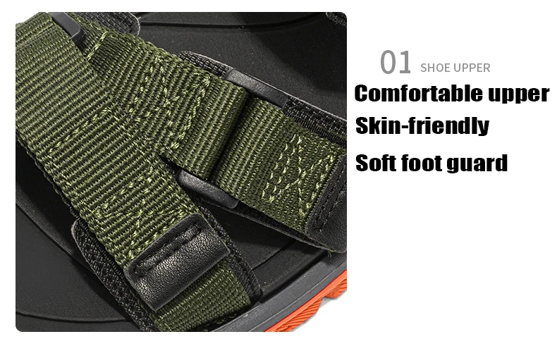 Summer Men's Sandals Trendy Casual Outdoor Sport Shoes for Holidays Beach Breathable Wear-Resistant Hiking & Walking Sandals