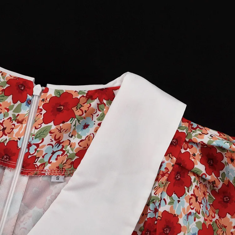 Mini Dress For Women Summer Printed Fashion Short Sleeve Contrast V-Neck Elegant Dress Female Bodycon Dress New
