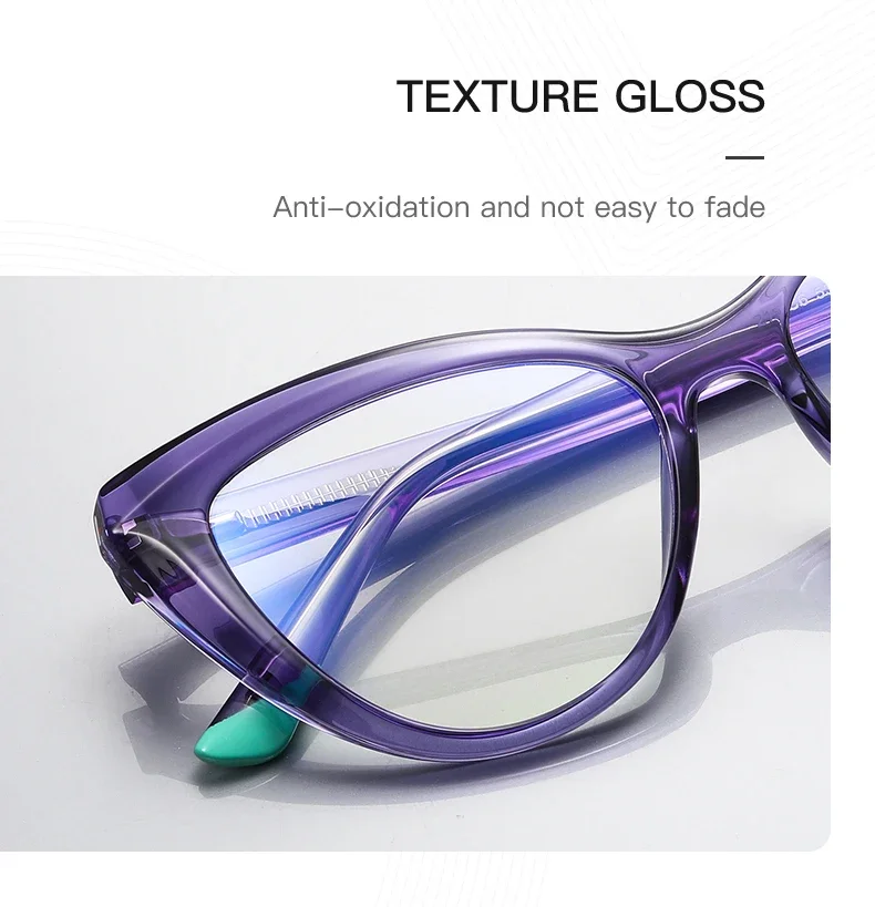 BLMUSA Women Stylish Cat Eye Photochromic Frame Computer Anti Blue Ray Reading Glasses Customizable Prescription Myopia Glasses