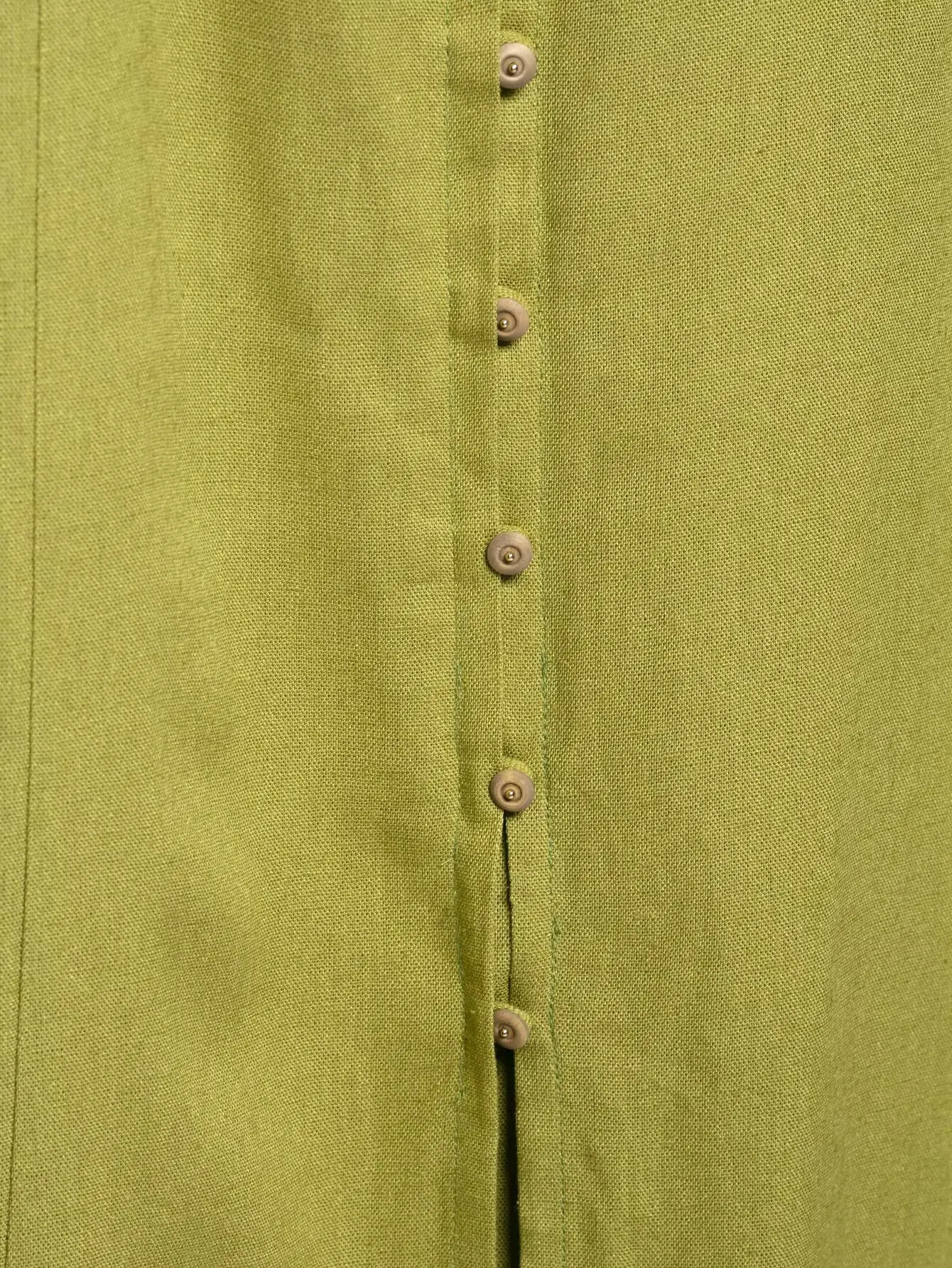 2025 Summer Elegant Dress Women Fashion Solid Square Collar Sleeveless Single Breasted Dress Ladies Vacation Green Spilt Dresses