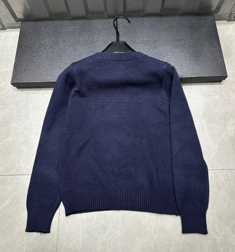 New Pink Cartoon Bear Knitted Sweater Women Fashion Embroidery Autumn O-neck Long Sleeve Casual Pullover Top Preppy Student