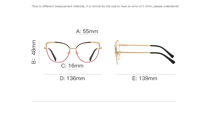VKYEE Metal Geometric Women's Anti-Blue Light Glasses Fashionable Design Customizable Prescription Photochromic 3112
