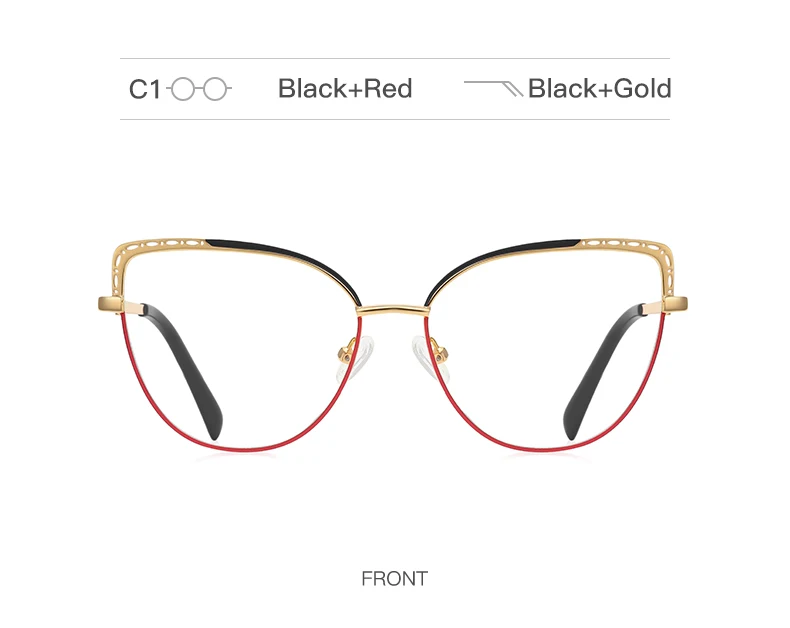 VKYEE Metal Geometric Women's Anti-Blue Light Glasses Fashionable Design Customizable Prescription Photochromic 3112