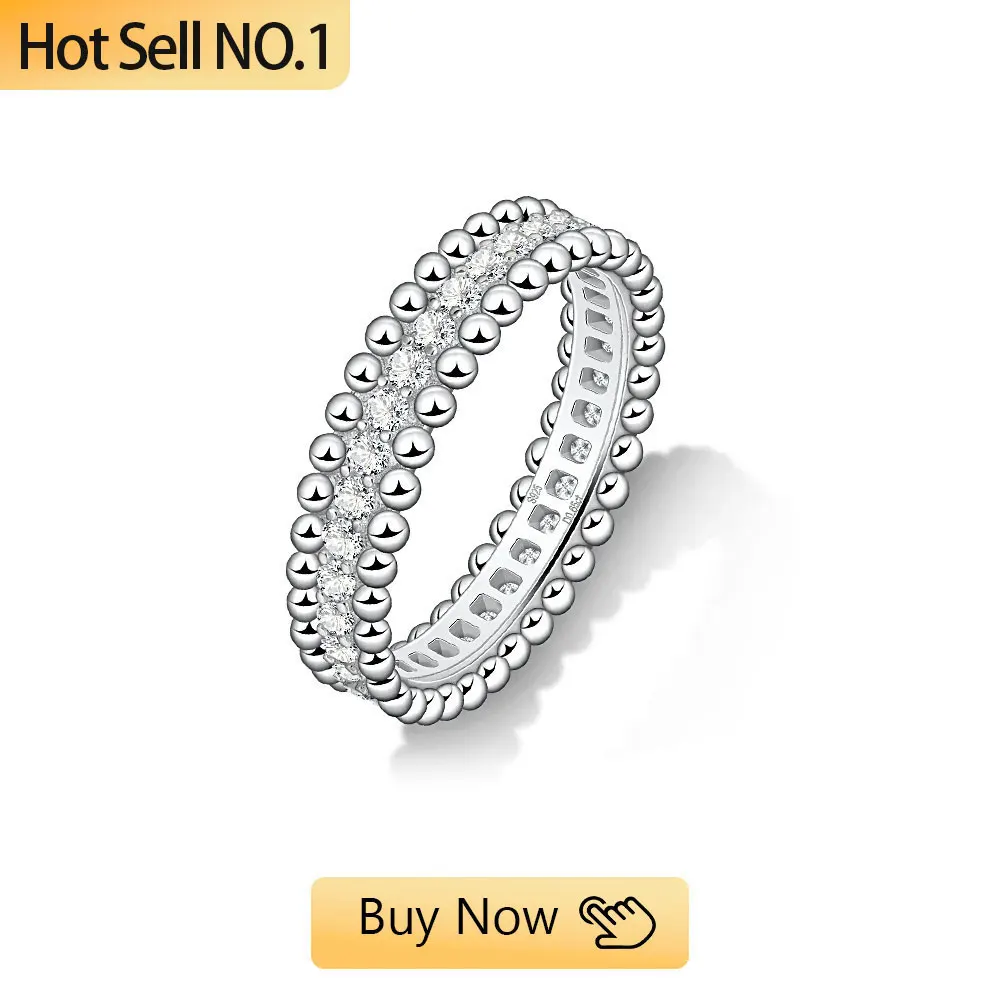 LinkerLove Moissanite Ring Open Wedding Band S925 Sterling Silver for Women 18K Gold Plated Diamond Ring Party Trendy Jewelry