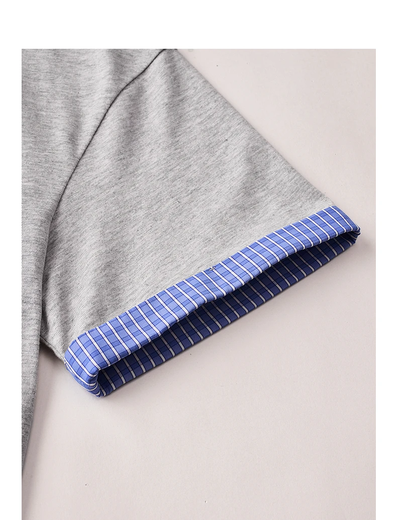 TOYOUTH Women Cotton T-Shirt 2026 Summer New High Low Slit Puppy Patch Embroidery Plaid Turn-up Sleeve Pullover Tops