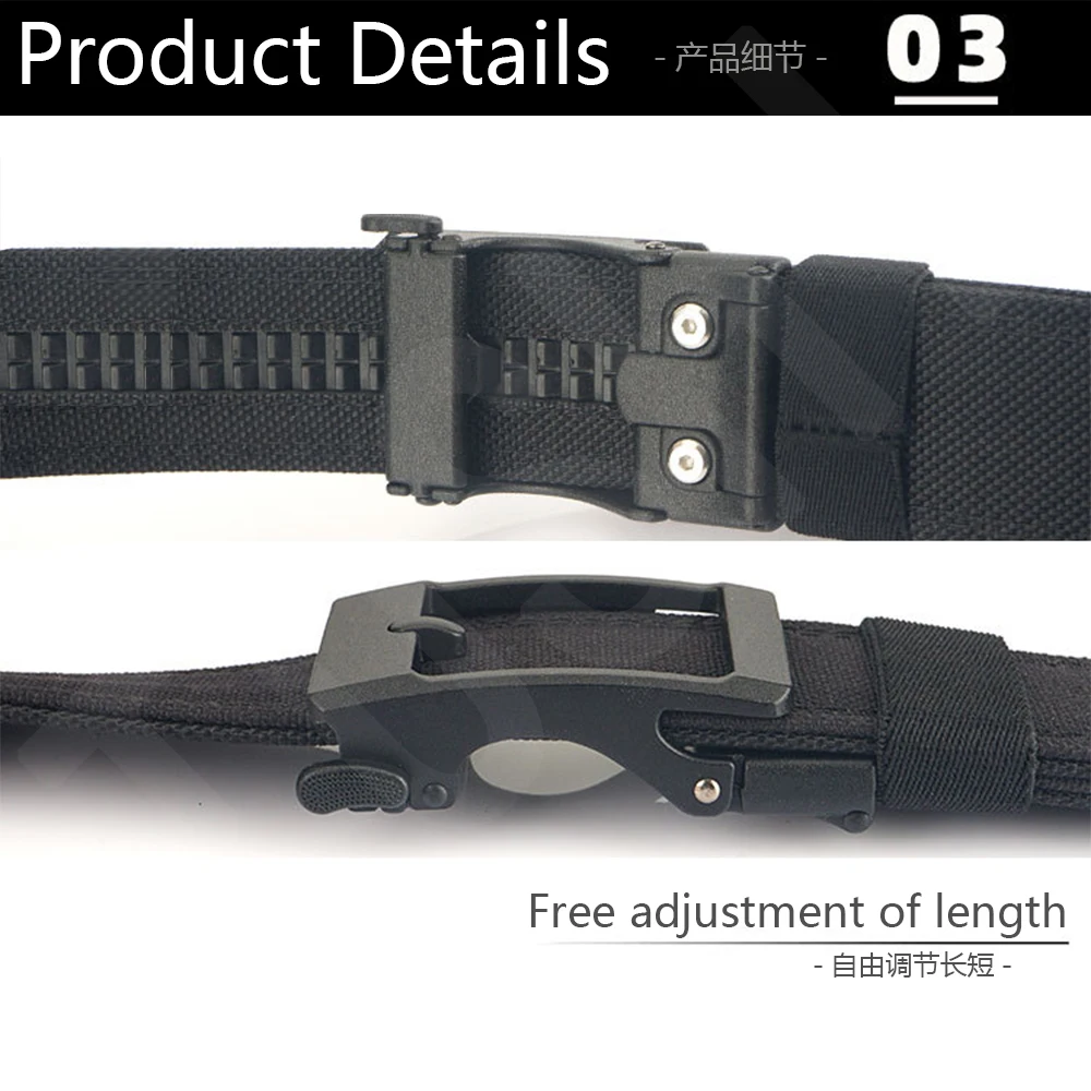 TUSHI Army Tactical Belt Quick Release Military Airsoft Training Molle Belt Outdoor Shooting Hiking Hunting Sports Belt