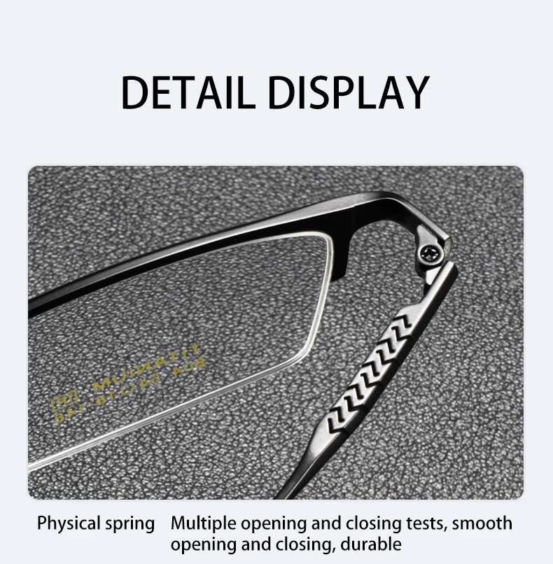 VKYEE Ultralight Business Men's Eyeglasses Pure Titanium Eyeglasses Frame Business Half Frame Can Be Customized Prescription 804