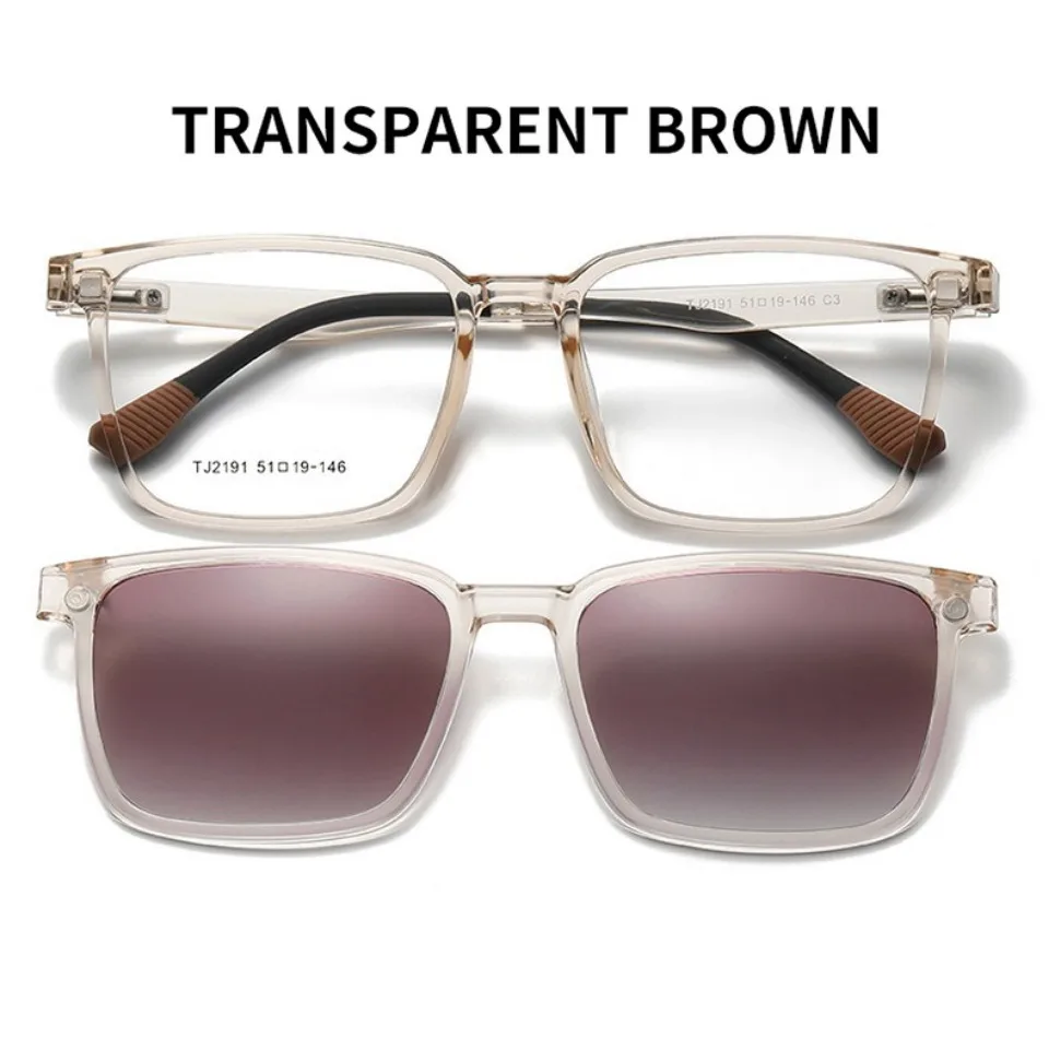 VICKY Flip-up Magnetic Clip-on Prescription Glasses Men Women TR90 Polarised Myopia Sunglasses Night Vision Reading Glasses 2191