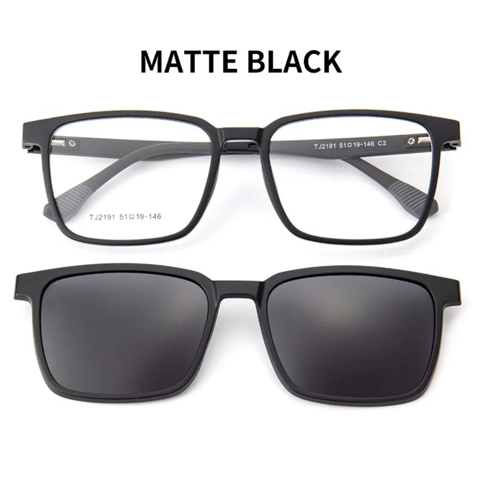 VICKY Flip-up Magnetic Clip-on Prescription Glasses Men Women TR90 Polarised Myopia Sunglasses Night Vision Reading Glasses 2191