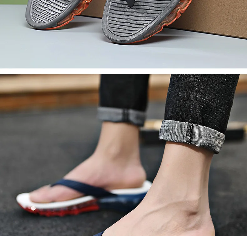 Men Air Cushion Flip Flops Slippers Women Indoor Outdoor Beach Luxury Brand Summer Shoes Claquette Homme Chanclas Hombre