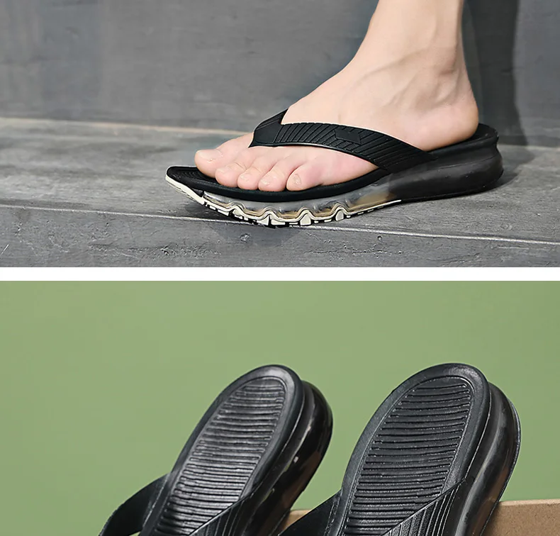 Men Air Cushion Flip Flops Slippers Women Indoor Outdoor Beach Luxury Brand Summer Shoes Claquette Homme Chanclas Hombre