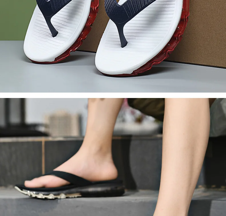 Men Air Cushion Flip Flops Slippers Women Indoor Outdoor Beach Luxury Brand Summer Shoes Claquette Homme Chanclas Hombre