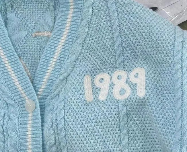 1989 Cardigan TS Seagulls Cozy Chunky Knit Oversized Button Up Sweater Jacket Women Teenagers Taylor Version T.S.