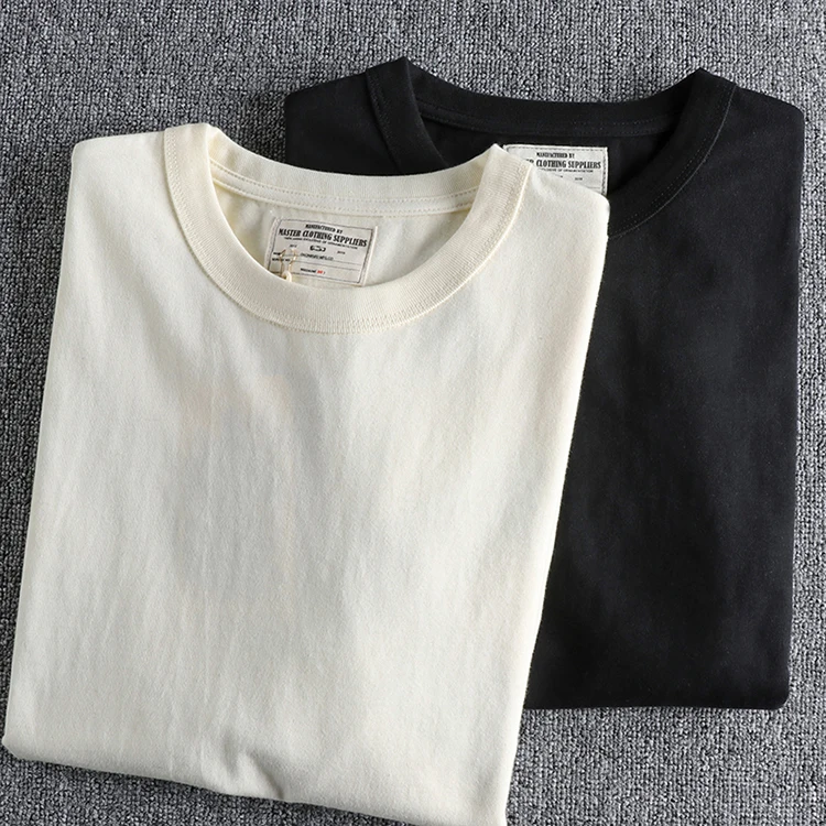 Autumn American Retro Long Sleeve Heavyweight Striped T-shirt Men's Fashion Pure Cotton Washed Prisoner Motorcycle Casual Tops