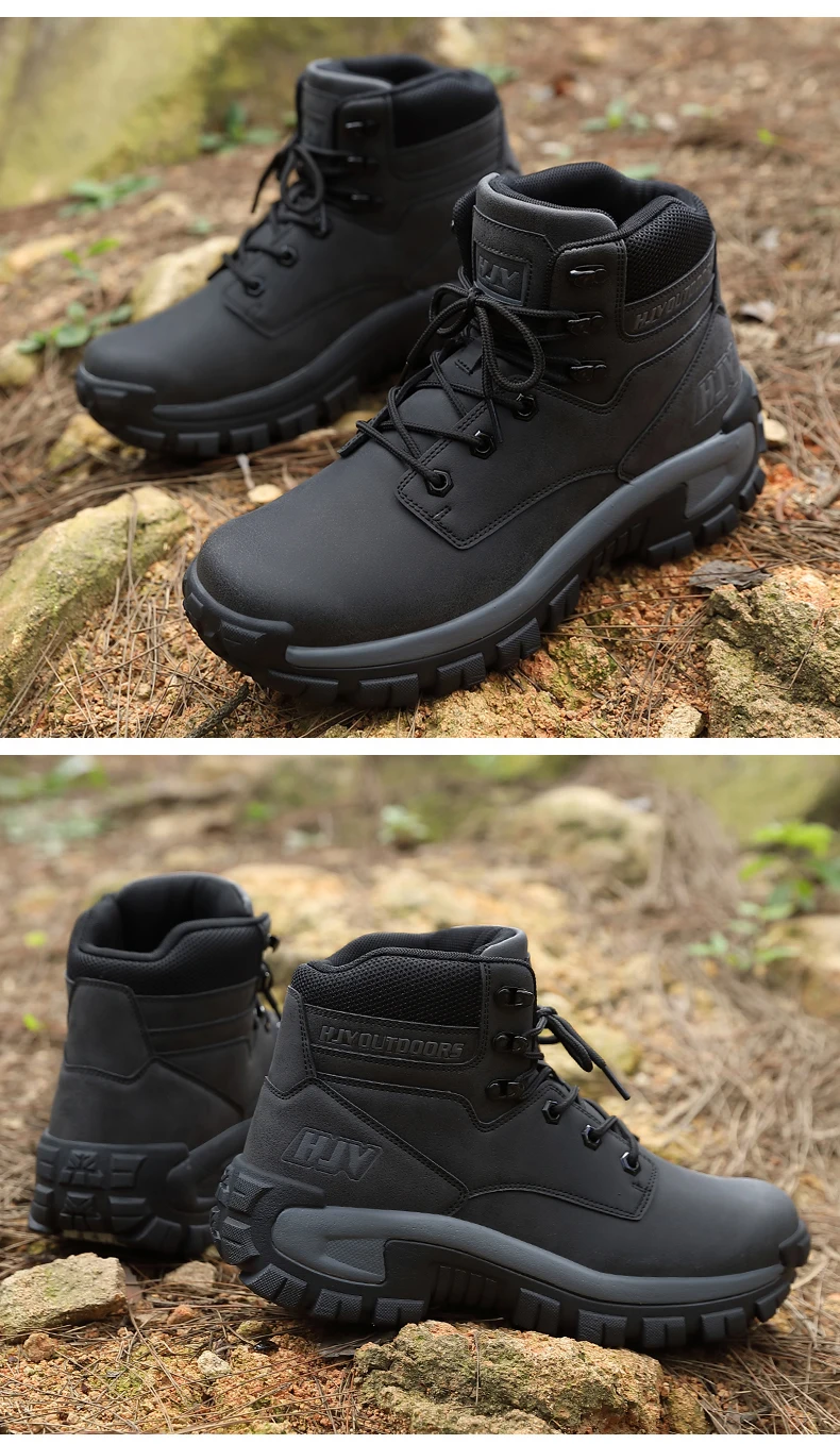New Men's Boots Fashion Outdoor Boots Breathable Hiking Boots Autumn Shoes Sneakers Lightweight Non-slip Men Desert Ankle Boots