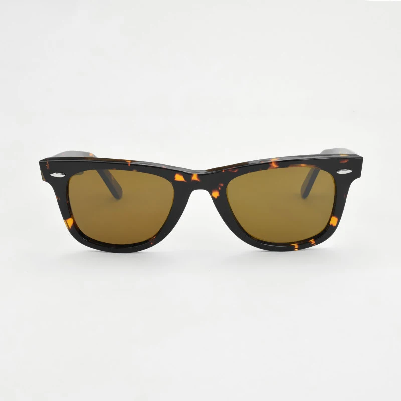 SUN glasses classics Glass lens Acetate sun glasses men Y-2140 Double rivet Design Goggles Elegant Female Square UV sunglass