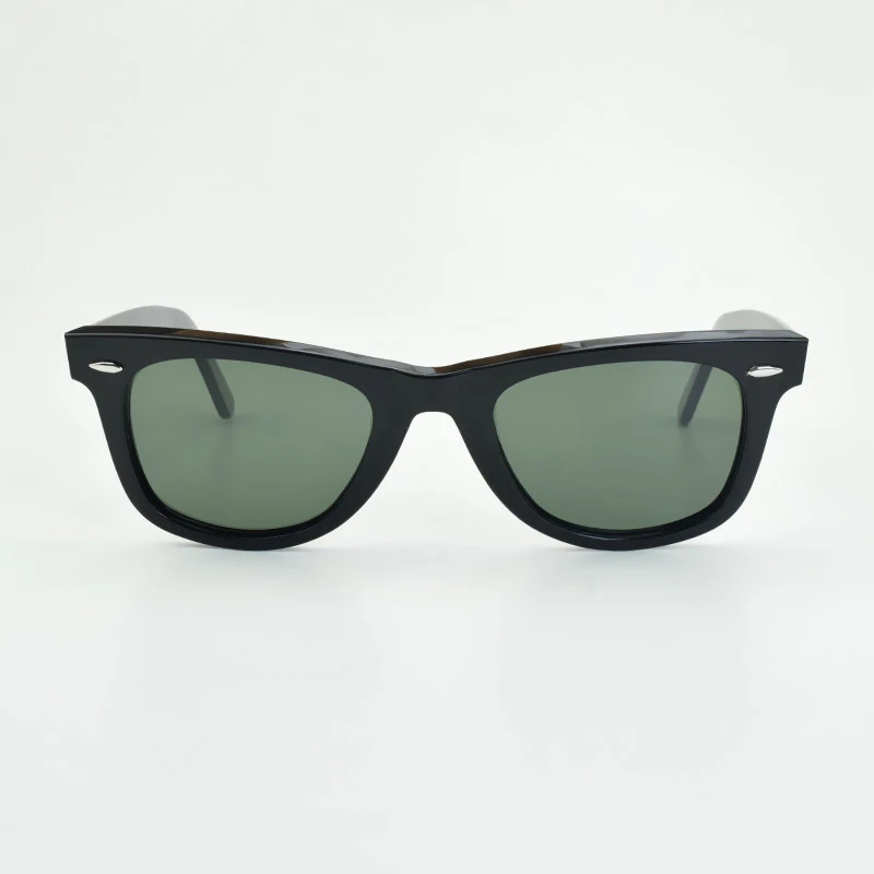 SUN glasses classics Glass lens Acetate sun glasses men Y-2140 Double rivet Design Goggles Elegant Female Square UV sunglass